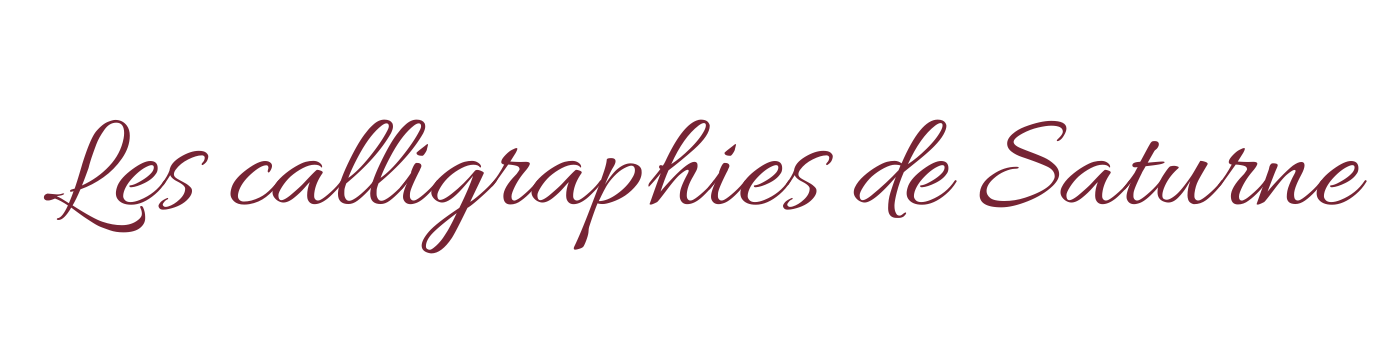 Les calligraphies de Saturne